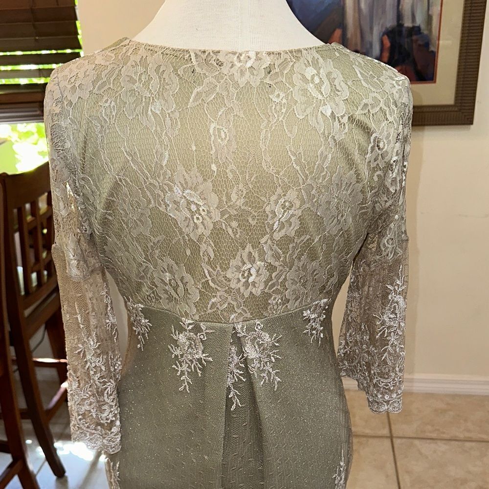 Spencer Alexis Collection Elegant Lace Overlay Dress Size 8 - Picture 13 of 15